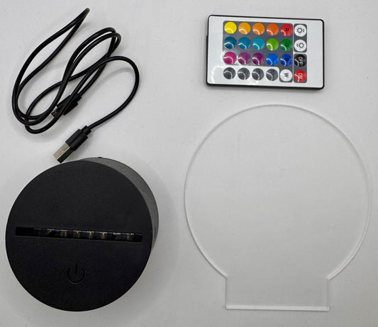 Personalisiertes LED-Nachtlicht aus Acryl – Deine Fotogravur & Wunschtext