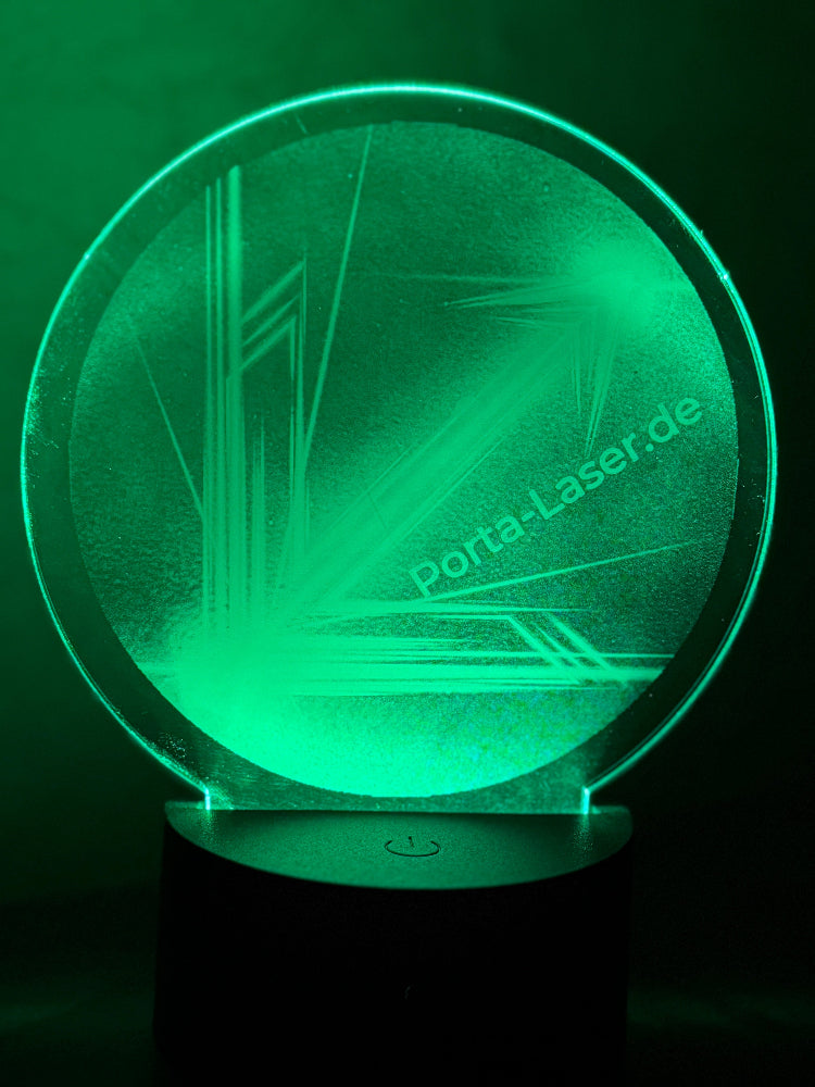 Personalisiertes LED-Nachtlicht aus Acryl – Deine Fotogravur & Wunschtext