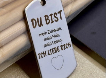 Dog Tag Schlüsselanhänger mit Wunschgravur