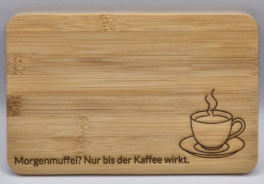 Personalisiertes Frühstücksbrett aus Bambus – 22×14 cm Schneidebrett mit Gravur