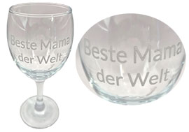 Weißweinglas 250 ml – elegantes Glas mit Gravur personalisiert