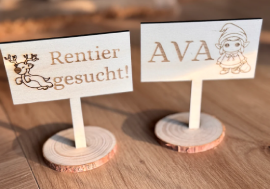 Kleine, süße Wichtel-Schilder - perfekt für die Weihnachtszeit